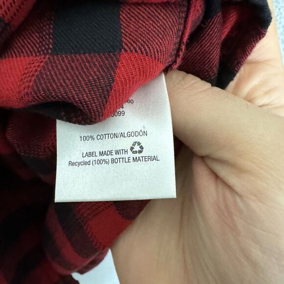 S Roebuck and Co Flannel Shirt Men XL Snap Button Western Chest Pockets Cotton - Picture 8 of 8